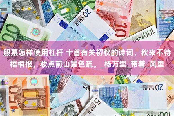 股票怎样使用杠杆 十首有关初秋的诗词，秋来不待梧桐报，妆点前山景色疏。_杨万里_带着_风里